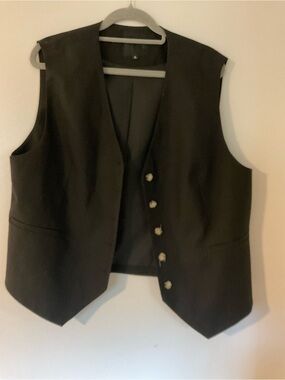 Classic Black Women's Button Vest